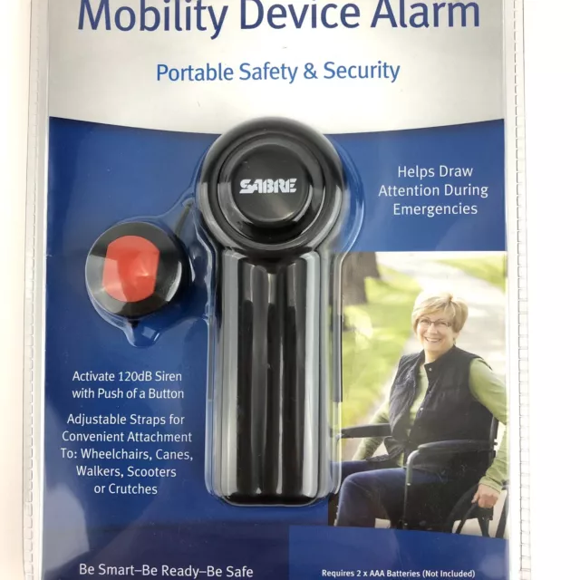 Sabre Mobility Device Alarm Portable Personal Safety Alert Attach to Wheelchair 2