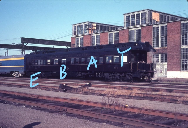 Delaware & Hudson D&H Observation Car #500 Colonie Shop 1968 Original Agfachrome