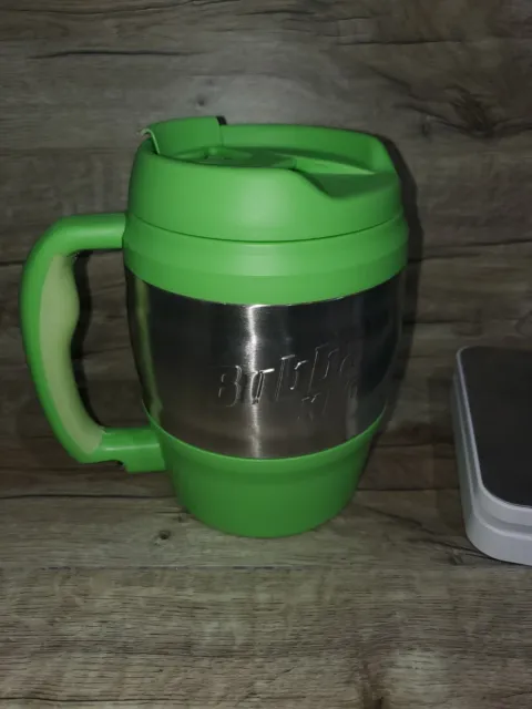 BUBBA KEG 52 Ounce Insulated Travel Mug Green & Stainless Handle Flip Top
