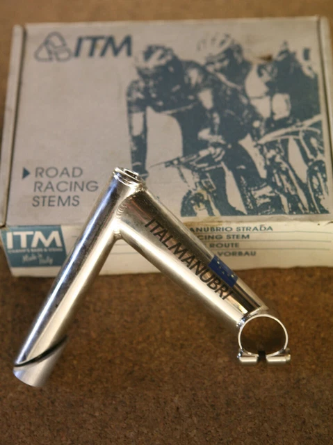 Vintage NOS NEW NIB Italian ITM Eclypse Race titanium finish 120mm stem 1" quill