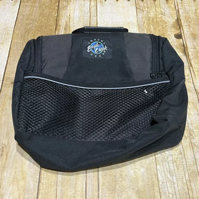 Eagle Creek Travel Gear Nylon Hanging Travel Black Toiletry Case Bag 12x12x3