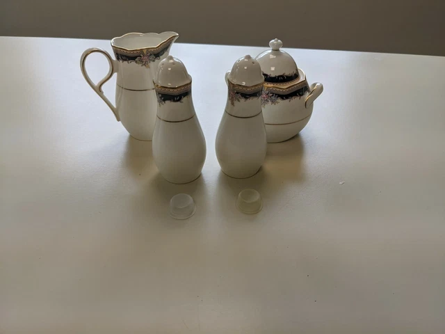 Noritake Palais Royal Sugar Creamer Salt and Pepper Noritake Palais Royal Sugar Creamer Salt and Pepper