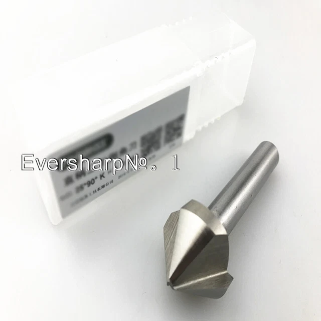 1pcs Hss 3Flute Chamfer Cutter End Mill Dia 30mm 90 Degree Chamfer Cutter 30×90°