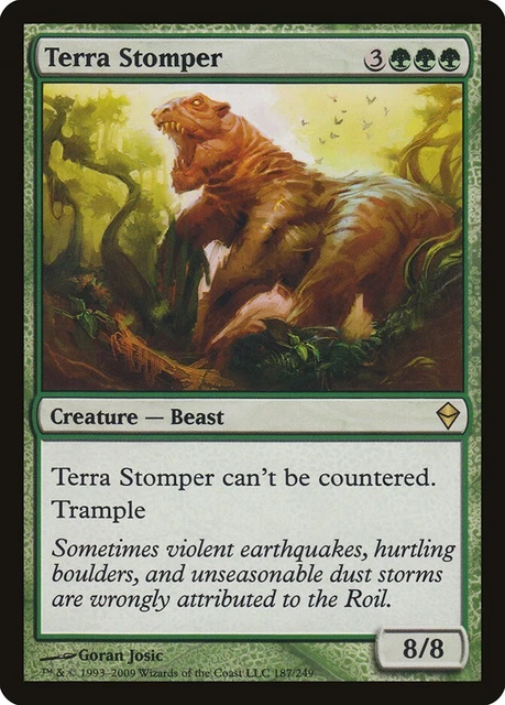 Terra Stomper 1x FOIL ZEN MTG Zendikar Rare MINT green