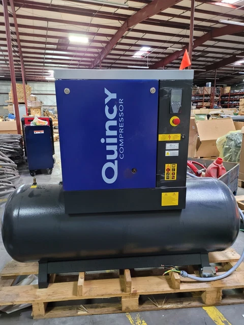 Quincy QGS 15-HP 120-Gallon Rotary Screw Air Compressor 208-230/460V 3-Phase