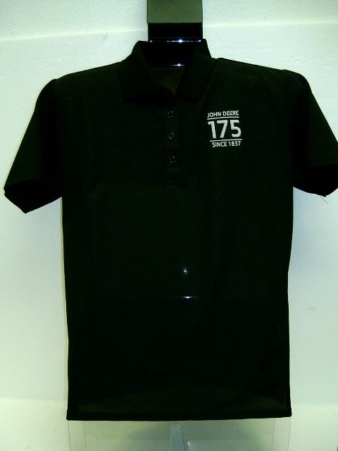 JOHN DEERE / PORT AUTHORITY LADIES M POLO SHIRT w/ JOHN DEERE 175th ANNIV LOGO