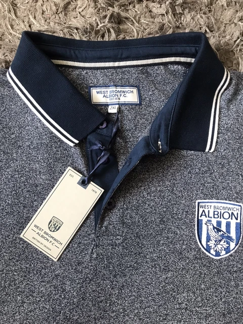 Mens WEST BROMWICH ALBION FC Navy Blue Polo Shirt. BRAND NEW WITH TAGS. SIZE 2XL 2