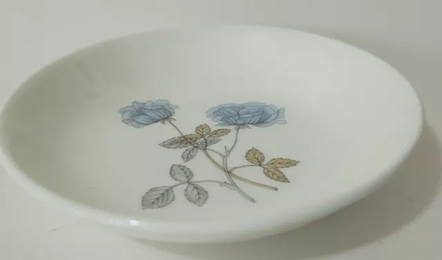 Wedgwood "Ice Rose" Bone China White & Blue Floral Pin Dish