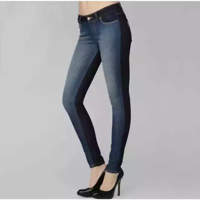 Paige Ultra Skinny Denim Jeans Emily In Kala Two Tone Womens Size 26