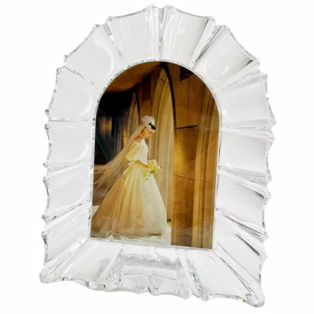 Mikasa Picture Photo Frame Austrian Crystal Monarch Cathedral Arch Art Deco 4x6