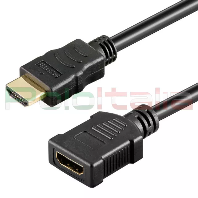 Cable De 0,25 Para 5m HDMI 1.4 Alargo Macho/Hembra Ethernet 3D 4k Full HD TV PC 2