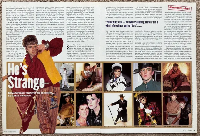 STEVE STRANGE - 1981 2-page UK magazine photo feature VISAGE