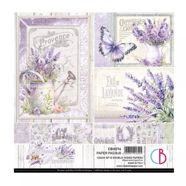 Papierset doppelseitig Scrapbooking Papier 20x2 Ciao Bella - Morning in Provence