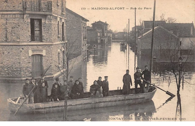 94 - n°74581 - MAISONS-ALFORT - Rue de Parc - January-February floods
