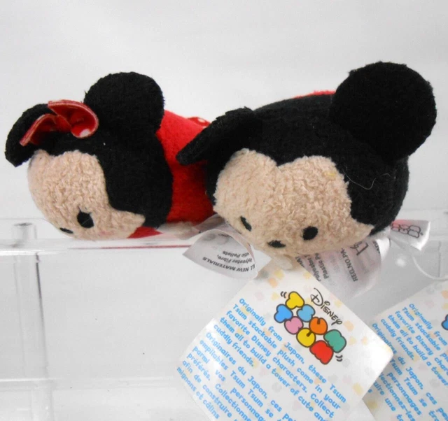 Disney Tsum Tsum Plush Mickey and Minnie Mouse Set of 2 New with Tags