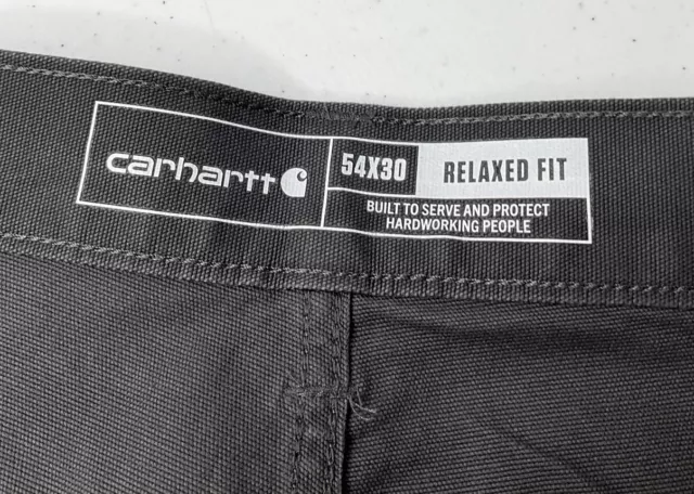 CARHARTT RUGGED FLEX Relaxed Fit 5 Pocket Gray Work Pants Men 54x30 ...