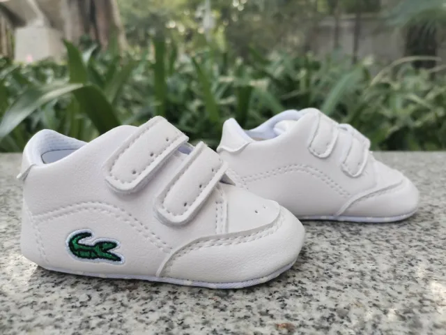 Newborn Infant White Sneakers Baby Boy Girl Pram Shoes PreWalker Trainers 0-18 M
