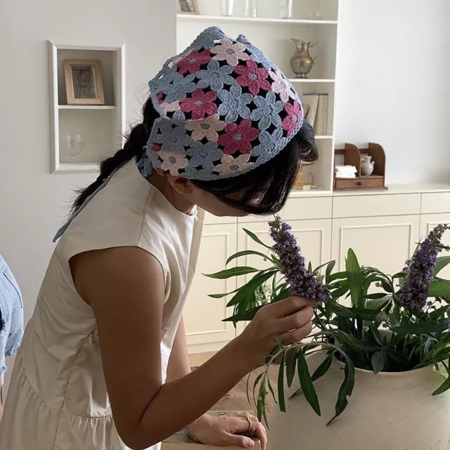 Knitted Headscarf Hat French Pastoral Style Headband Towel  Spring Summer