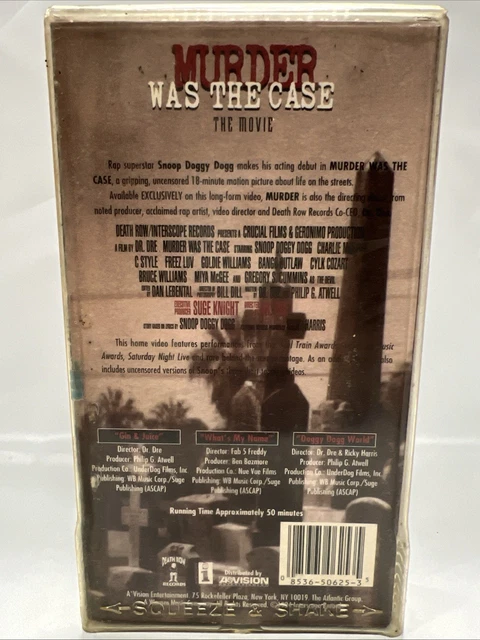 MURDER WAS THE Case [Video] by Snoop Dogg (VHS, Feb-1995, Death Row ...