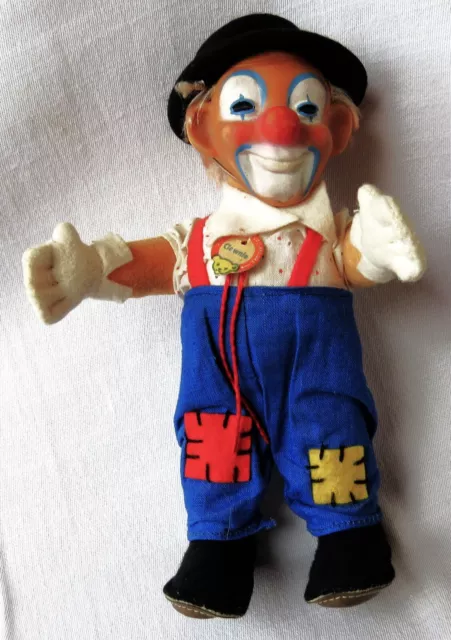 Steiff - Rarität - Clownie mit Schild - 20 cm von 1967 - Top Zustand!