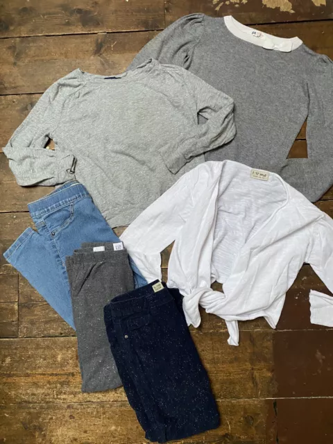 Pacchetto ragazze 8-9 anni h&m gap maglione jeans leghings scintillante prossimo cardigan