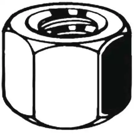 Zoro Select U11095.062.0001 Hex Nut, 5/8"-18, Steel, Grade 8, Black Oxide,