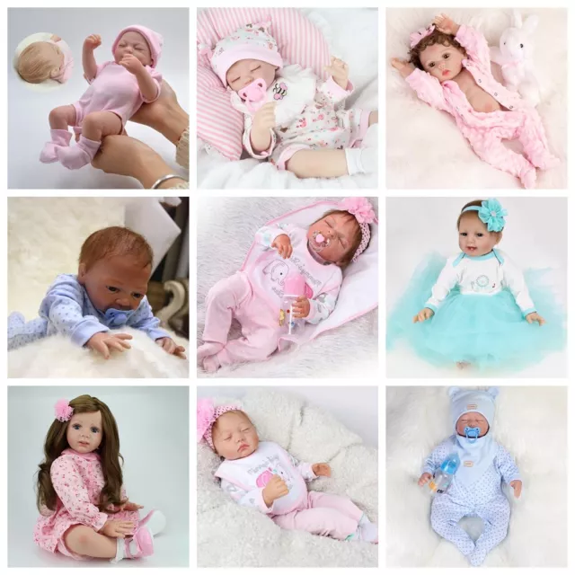 10" /16"/22" Realistic Reborn Baby Dolls Real Life Newborn Girl Boy Doll+Clothes