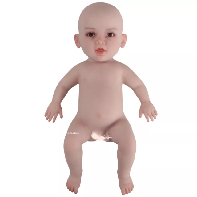 Anzi 14"Real Reborn Baby Doll Lifelike Girl Infant Full Body Silicone Real Touch