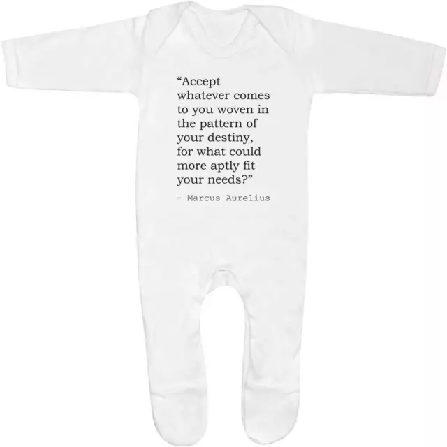 Inspirational Marcus Aurelius Quote Baby Sleepsuits (SS032990)