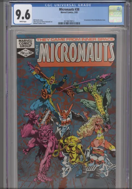 MIcronauts #38 CGC 9.6 1982 Marvel: Michael Golden Cover 1st Direct Distribution