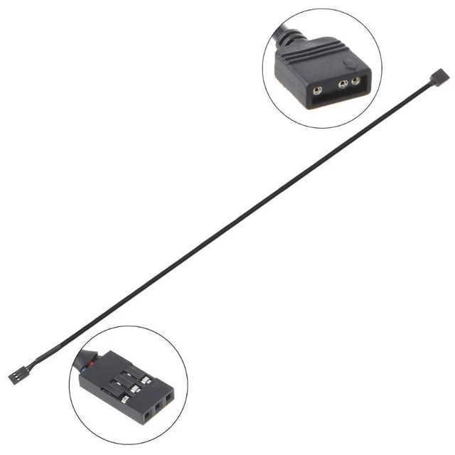 5V/3-pin Extension Adapter Cable Motherboard Computer Connector Splitter Hub