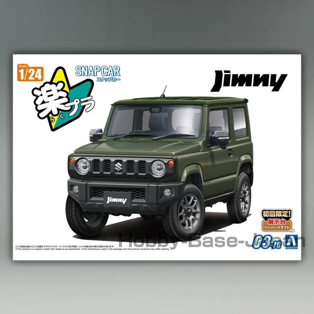 Aoshima Jimny JB64 2018 Modellbausatz 1:24 | Kinetic Yellow, Snap-fit, Kein Kleber Nötig
