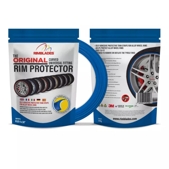 BLUE Rimblades Original - LATEST NEW DELUXE Alloy Wheel Rim Protectors