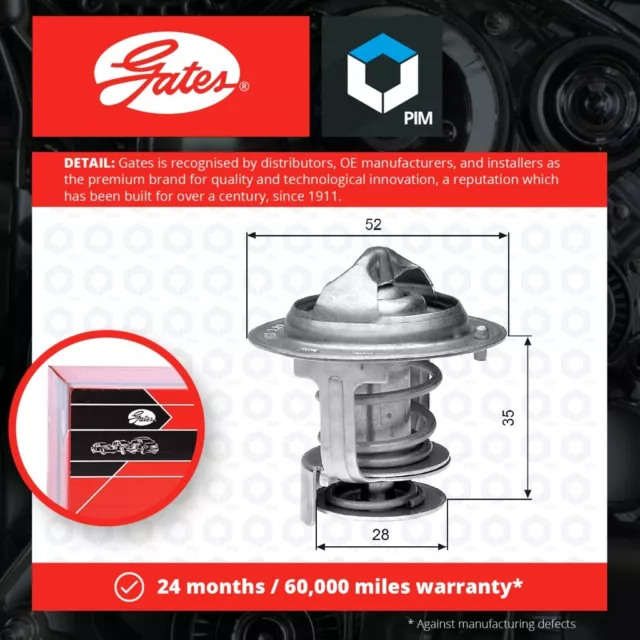 Coolant Thermostat fits DAIHATSU GRAN MOVE G3, G303 1.5 96 to 98 HEEG Gates New