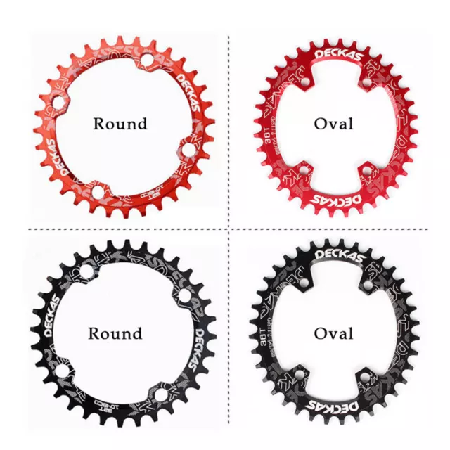 Deckas MTB Mountain Bike 104BCD 32-52T Narrow Wide Crankset Chainring Round Oval 3