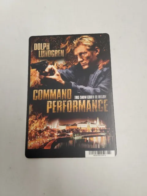 Command Performance  BLOCKBUSTER SHELF DISPLAY DVD BACKER CARD ONLY 5.5"X8"