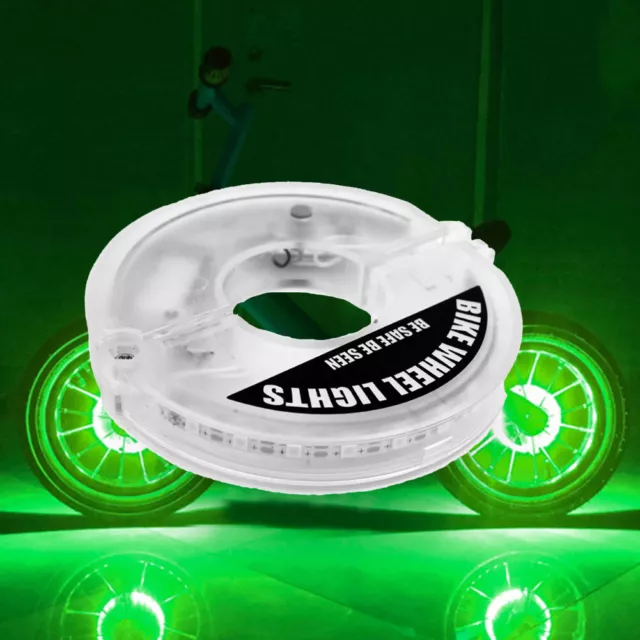 2Pcs Intelligent Bicycle Wheel Spoke Lights LED Balance Bike Decor Lamp (Green)