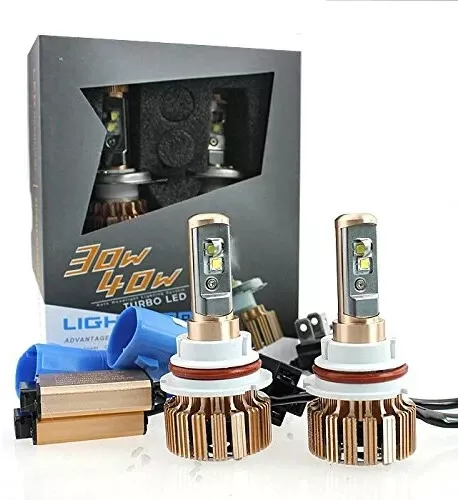 Auto LED Headlight Kit 80W & 7600LM/Set, 9007/HB5 Hi/Lo - Color White 6000K