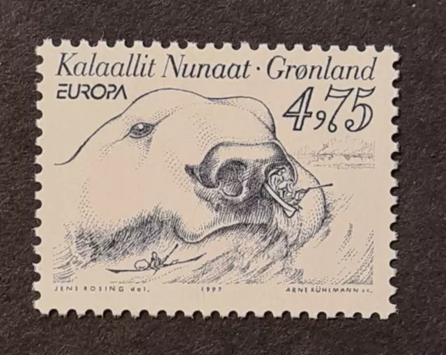 Greenland Grønland 1997 Xf Mnh Europa Hunting Polar Bear