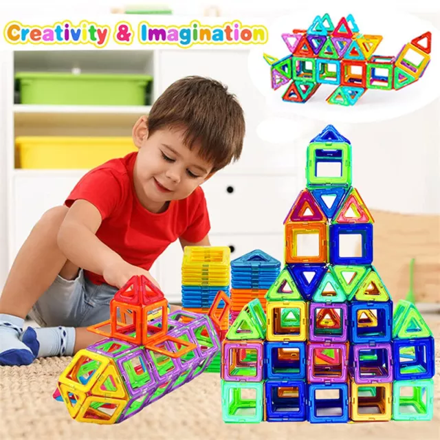 Magnetic Building Blocks DIY Magnets Toys For Kids Designer Construction Set Gif