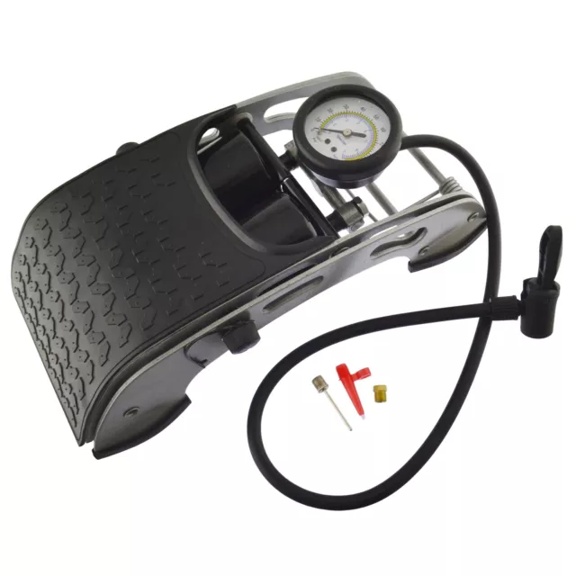 Pompa a pedale per bicicletta per auto Gonfiatore pneumatico Pompa a pedale a doppio barilotto 0-100psi TE032