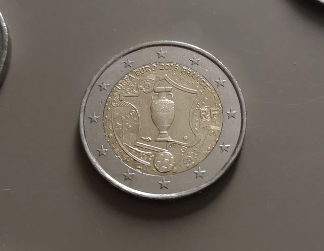 PIÈCE 2 EUROS Coupe d'Europe de football UEFA euro 2016 EUR 3,50
