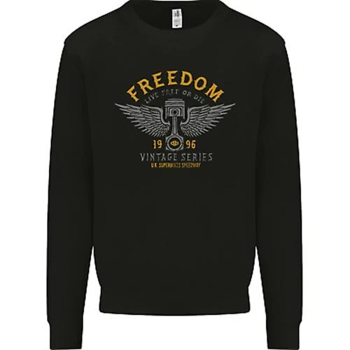 Freedom Vintage Motorcycle Motorbike Biker Mens Sweatshirt Jumper