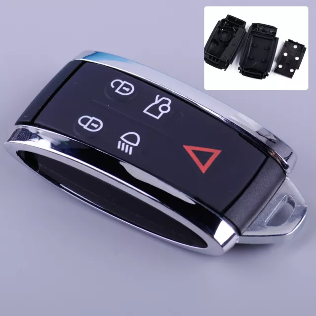 5Button Remote Smart Key Shell Fob Case Cover fit for Jaguar X S Type XF XK XKR