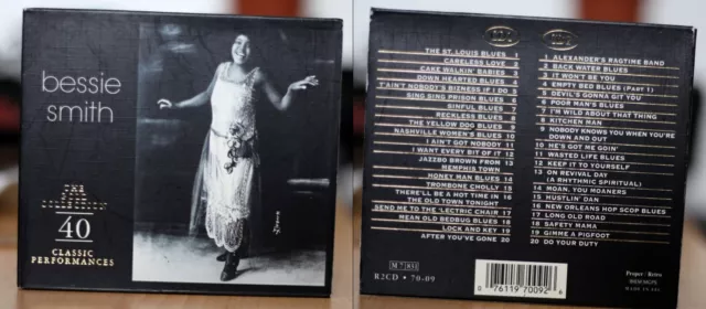 Bessie Smith The Gold Collection 40 klassische Aufführungen 2 CDs