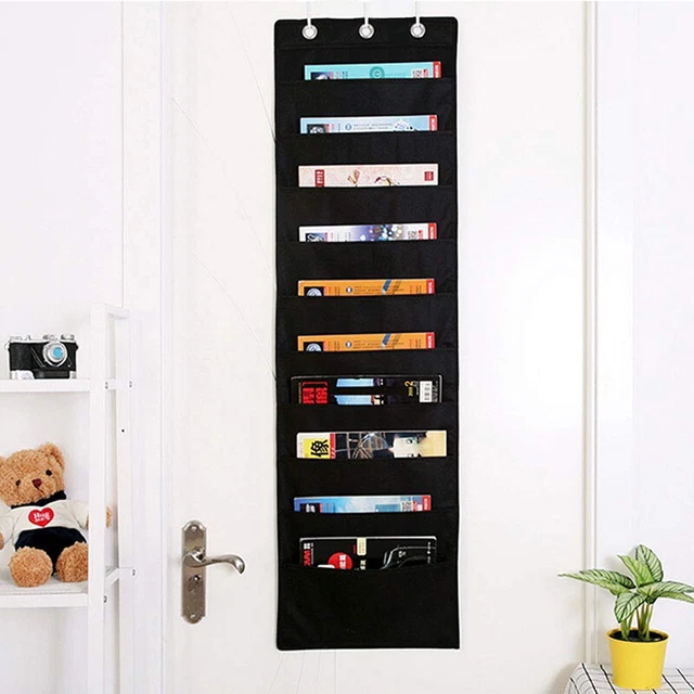 10 Pocket Wall Hanging File Folder Storage Holder Paper Organizer Office Schootl