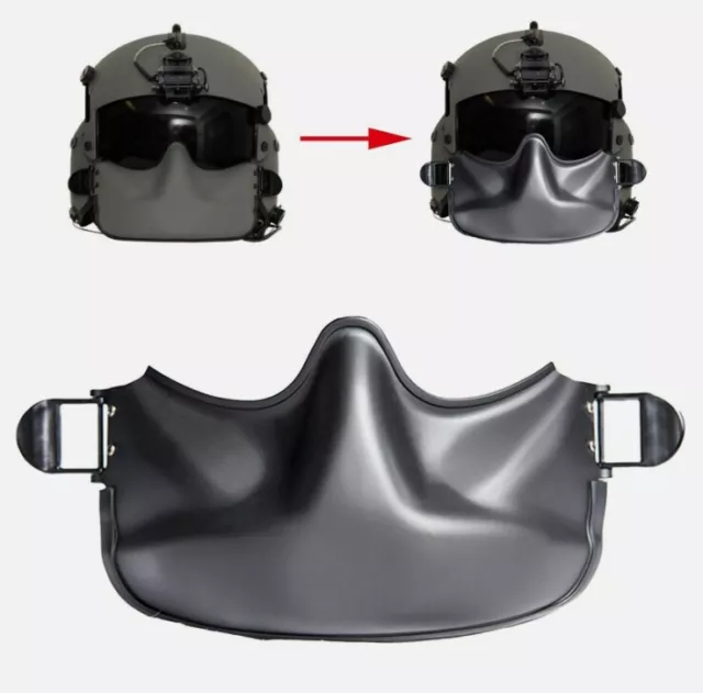 Black Mask for HGU-56P Helicopter Flight Helmet Protective Mask 55P New