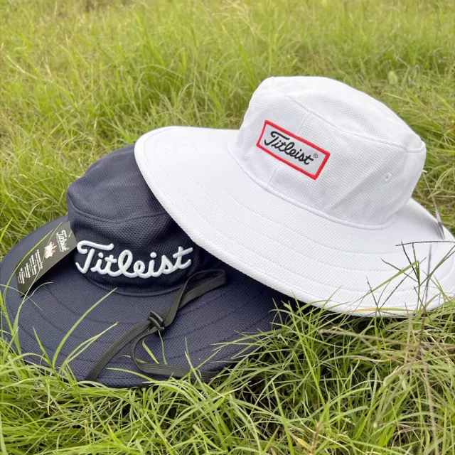 1pc Titleist Tour Aussie Bucket Hat Wide Brim Sun Hat Golf Cap Unisex Blue/White