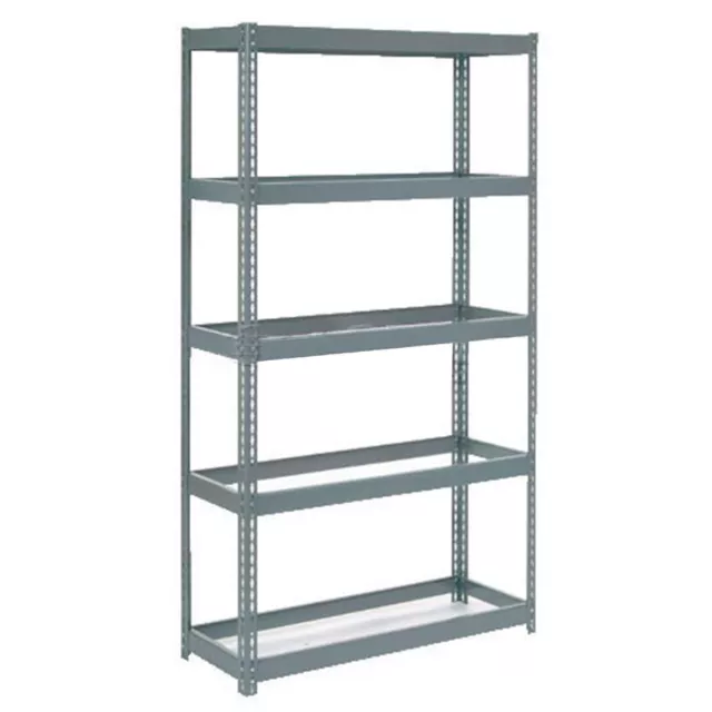 Boltless Extra Heavy Duty Shelving 48"W x 24"D x 72"H 5 Shelves No Deck