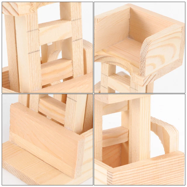 Hamster-Wachturm Hölzern Hamsterversteck Aus Holz Hamsterleiter Spielzeug 3